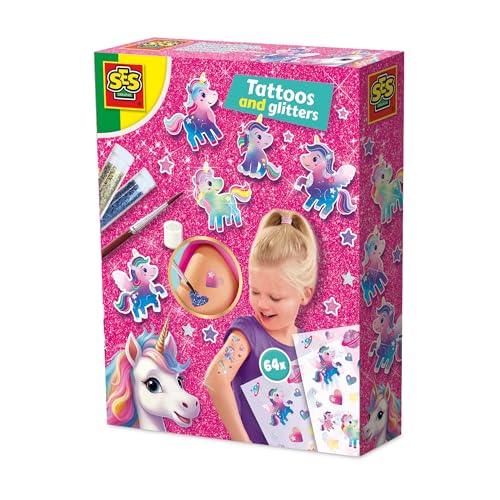 SES Creative 14724 Unicorn-Metallische Glitzertattoos von SES Creative