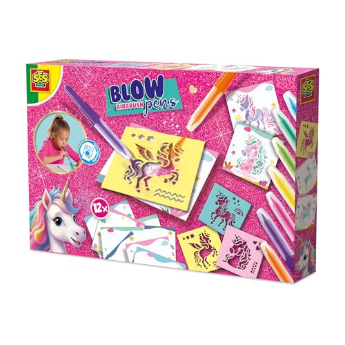 SES Creative 14725 Einhorn - Luftdruckstifte - Kreatives Bastelset für Kinder ab 5 Jahren - Verziere Ausmalbilder mit Stencils und Luftdruckstiften - Perfekt für Einhornfans SES Creative 14725 Einhorn - Luftdruckstifte - Kreatives Bastelset für Kinder ab 5 Jahren - Verziere Ausmalbilder mit Stencils und Luftdruckstiften - Perfekt für Einhornfans von SES Creative
