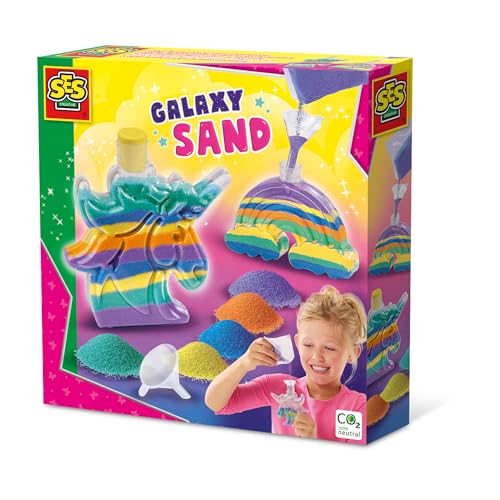 SES Creative Galaxy Sandmalerei-Flacons Einhorn und Regenbogen von SES Creative