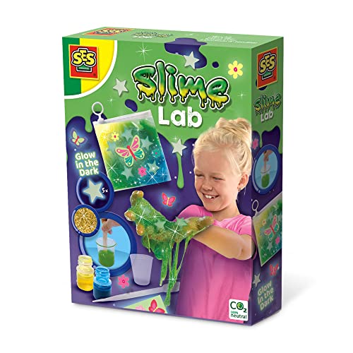 SES Creative 15015 - Leuchtendes Schleim-Labor, Glow in The Dark Experimentierset für Kinder von SES Creative