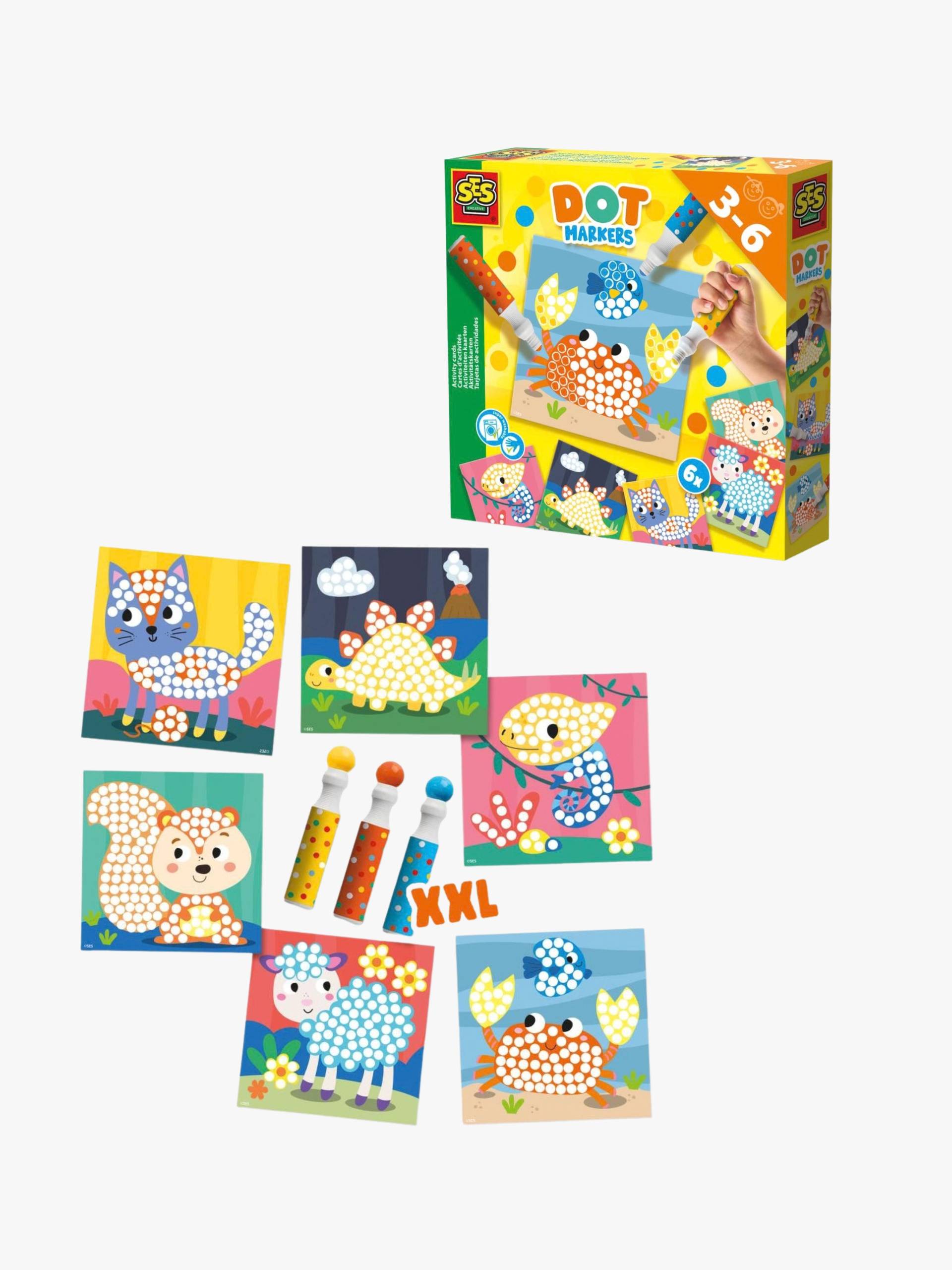 SES Creative Punkte-Marker XXL 3er-Pack mit Aktivitätskarten SES Creative Punkte-Marker XXL 3er-Pack mit Aktivitätskarten von SES Creative