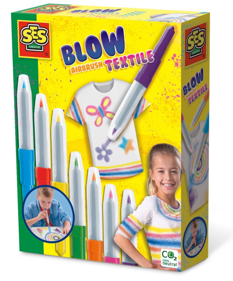 SES Creative Puste-Airbrush-Stift für Textil 7er-Pack von SES Creative