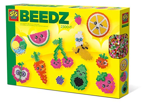 SES 6266 Beedz-Bügelperlen Kawaii-Früchte, Diverse Farben, Small von SES Creative