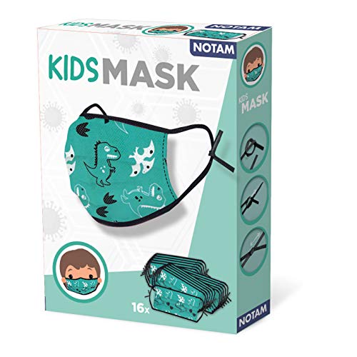 SES Creative 89901 Mund-Nase Maske, Unisex-Kinder, grün, 16 Stück (1er Pack) von SES Creative