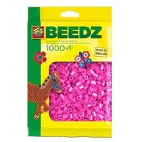 SES 00718 Bügelperlen 1000 Stück neon rosa von SES