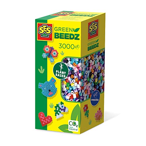 SES Creative 06404 Green Beedz-Bügelperlen Mix 3000, Einheitsgröße von SES Creative