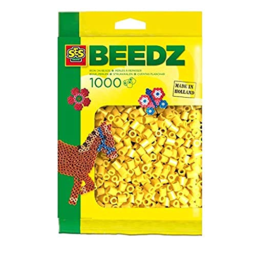 SES B0012F4H56 Bügelperlen für Kinder, Gelb, 1000 Stück, S von SES Creative