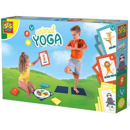 SES Creative 02288 - Animal Yoga: Spielerisches Yoga-Set für Kinder, Inkl. Matten und Karten von SES Creative