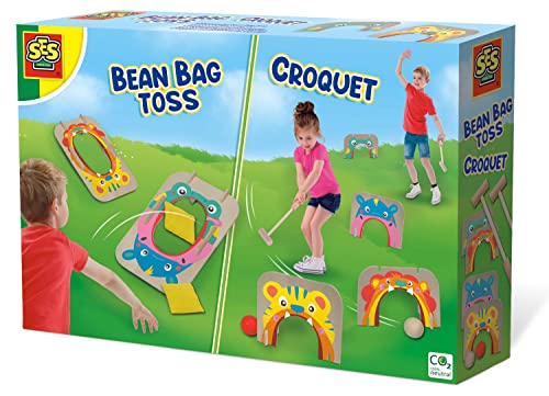 SES Creative 02293 Tiere Krocket und Bohnensack-Werfen, Diverse Farben, M von SES Creative