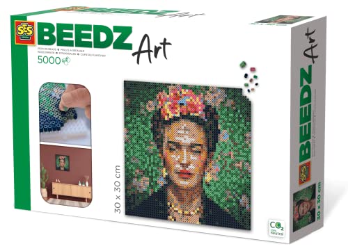 SES Creative 06011 Beedz Art - Frida Kahlo Bügelperlen Set – 5000 Perlen, 4 Stecktafeln, Kunsthandwerk Set, Geeignet ab 12 Jahren von SES Creative