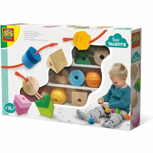 SES Creative 13102 Sensory Perlen Spielset für Kleinkinder - Bildungsreiches Lernspielzeug zur Förderung sensorischer Fähigkeiten von SES Creative