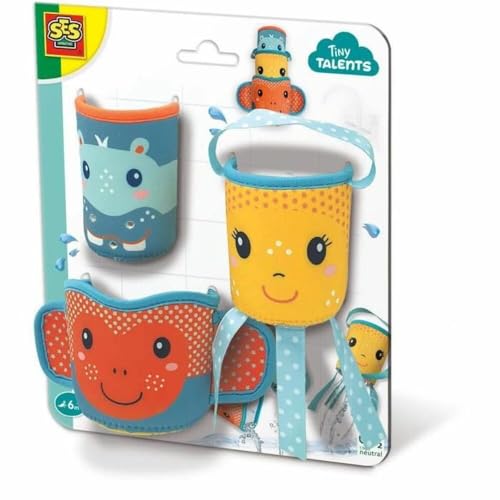 SES Creative 13123 Badewannen-Becher Neopren - Lernspielzeug für Wasserspaß von SES Creative