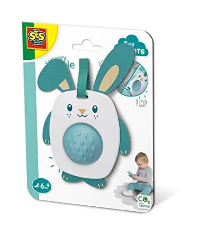 SES Creative 13127 Bunny Greifspielzeug Dimple-Kaninchen, Diverse Farben, Small von SES Creative