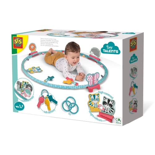 SES Creative 13129 - Sensory Aktivitätsring, Babyspielzeug für sensorische Entwicklung ab Geburt von SES Creative