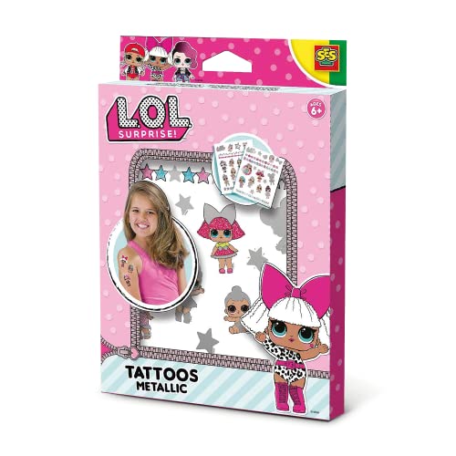 SES Creative 14192 L.O.L. Metallische Tattoos, Temporäre Kindertattoos von SES Creative