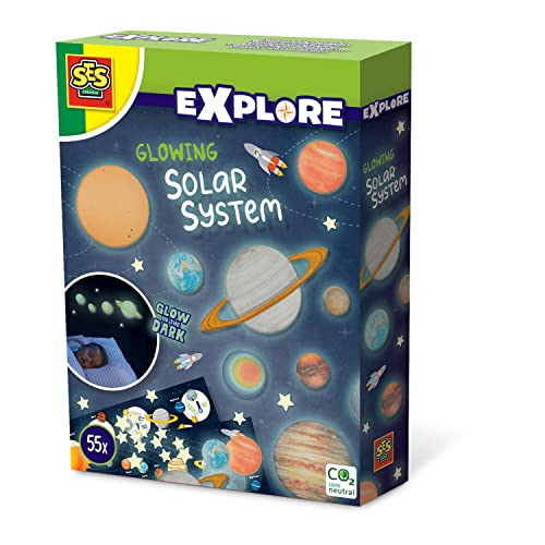 SES Creative 25123 - Sonnensystem Modell Kit - Leuchtende Planeten und Sterne für Kinder - Astronomie Lernspielzeug von SES Creative