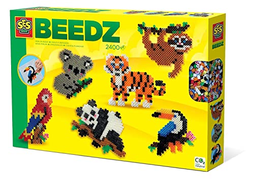 SES Creative 06303 Bügelperlen-Set Dschungeltiere, 2400 Perlen für kreative Tiermotive SES Creative 06303 Bügelperlen-Set Dschungeltiere, 2400 Perlen für kreative Tiermotive von SES Creative