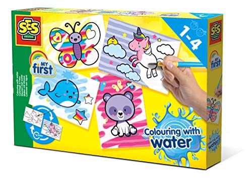 SES creative 14454 Malen mit Wasser Bunte Tiere My First, Verschieden von SES Creative