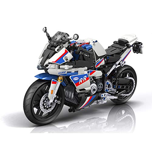 SESAY Technik Motorrad für BMW S1000RR, 819 Teile Technik Rennen Motorrad Bausteine Bauset, Kompatibel mit Lego Technik von SESAY