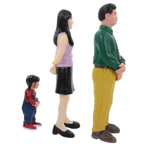 SEWACC 1 Satz Simulationscharaktermodell Mini-Leute Menschenfiguren Modellieren Mikrolandschaftsfigur Figuren Der Familienmenschen Puppenhaus Puppen Sandtisch Liefern Familienfiguren PVC von SEWACC