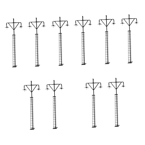 SEWACC 10 STK Modell Gartenleuchte Miniatur-straßenlaterne Mini-straßenlaternen Zugdekor Züge Und Zubehör Mini-dekor Zug Zubehör Modelleisenbahn Landschaft Zugmodell Edelstahl Plus Abs von SEWACC