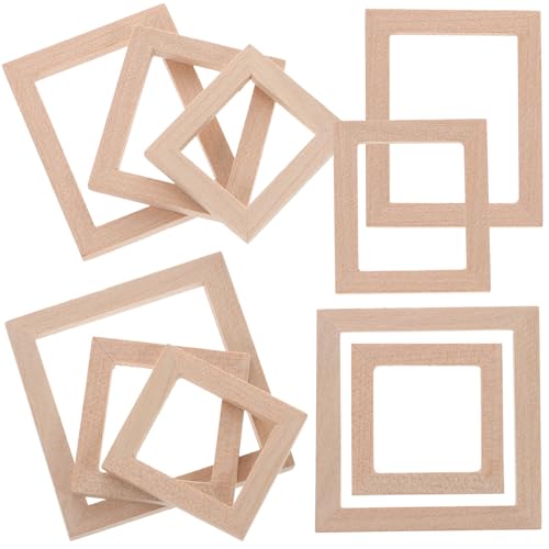 SEWACC 10 Stück Miniatur-fotorahmen aus Holz, Puppenhaus-Dekorationen, DIY-bastelarbeiten für Mini-Haus-wandkunst, Dekorrahmen SEWACC 10 Stück Miniatur-fotorahmen aus Holz, Puppenhaus-Dekorationen, DIY-bastelarbeiten für Mini-Haus-wandkunst, Dekorrahmen von SEWACC