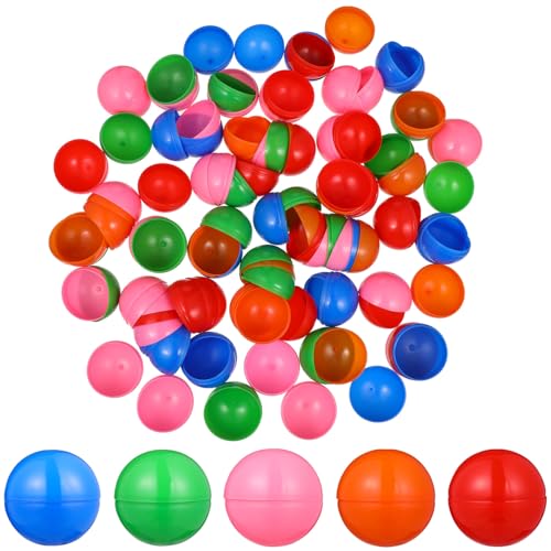 SEWACC 100 Pcs 4 cm Tombi -Kugeln Farbenfrohe Hohle Bingo -Kugeln Leerer Automaten -Kapseln Für Preisfächer von SEWACC