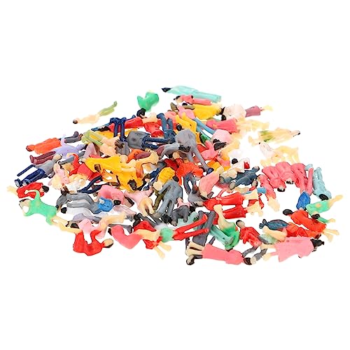 SEWACC 100 STK Charaktermodell Modellbahn Leute Figur Fee Mini-Menschen Spielzeug Für Den Strand Kinder Mini-Spielzeug Diorama Menschenfiguren Miniatur-Zug-passagier Wurfset Plastik von SEWACC