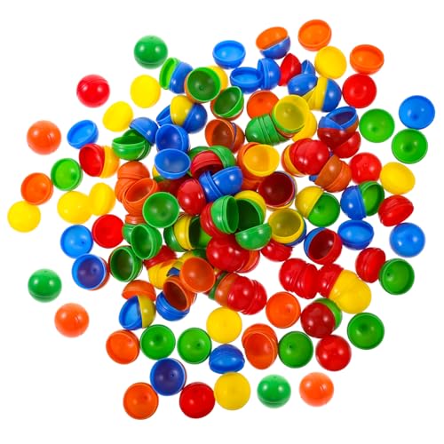 SEWACC 100Pcs 3. 2 cm Tombi -Kugeln Farbenfrohe Hohle Bingo -Kugeln Leerer Verkaufsmaschinenkapseln Für Preisveranstaltungen von SEWACC