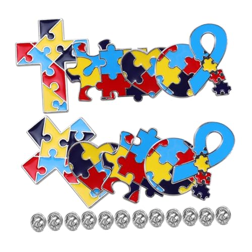 SEWACC 12st Abzeichen Brosche Puzzlekarte Anhängerstütze Jungesellinnenabschied Frau Accessoires Puzzlematte Jigköpfe Brosche Anstecknadel Stifte Broschen Schmuck Legierung von SEWACC