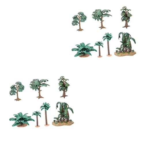 SEWACC 2 Sätze Simulation Von Bäumen Baum Miniatur Miniatur-gartendekoration Mikro-landschaftsbaum Mini-baumbüsche Simulationsanlagenmodell DIY Mini-bäume Künstliches Baummodell Plastik von SEWACC