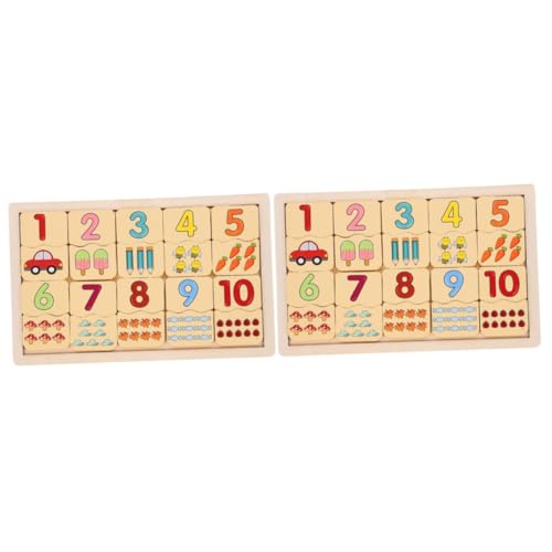 SEWACC 2 Sets Pädagogisches Puzzle Spielzeug Holzpuzzles Kinder Bildungsspielzeug Puzzles Für Babys Blockpuzzles Für Kleinkinder Puzzle Spielzeug Steckpuzzles Für Kleinkinder Holz von SEWACC