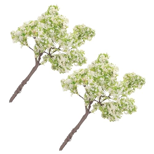 SEWACC 2 Stück Mini Handgefertigte Mikro Landschafts Modellbaum Draht Baum BAU Modell Produktionsmaterialien DIY Sandtisch Baum Puppenhaus Miniatur Baum Pflanzen Garten Zubehör Baum von SEWACC