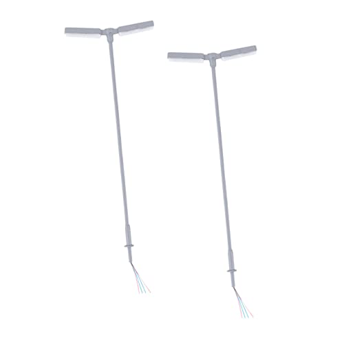 SEWACC 2 Stück Miniatur LED Straßenlaternen Modell Stabiles Sandtisch Leuchtende Laternen für DIY Modellhäuser Dorfstraßenbeleuchtung Puppenhaus Zubehör Weiße Lichtfarbe SEWACC 2 Stück Miniatur LED Straßenlaternen Modell Stabiles Sandtisch Leuchtende Laternen für DIY Modellhäuser Dorfstraßenbeleuchtung Puppenhaus Zubehör Weiße Lichtfarbe von SEWACC