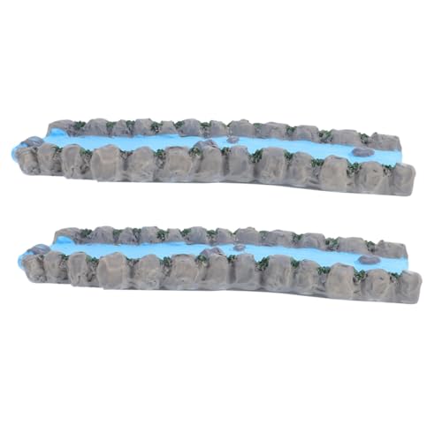 SEWACC 2stücke Puppenhaus-gartenbach Wasserspiel Miniatur-landschaftszubehör Aus Harz Feengarten-dekor Für Modellbau Garten-wasserbach Miniatur-gartenzubehör SEWACC 2stücke Puppenhaus-gartenbach Wasserspiel Miniatur-landschaftszubehör Aus Harz Feengarten-dekor Für Modellbau Garten-wasserbach Miniatur-gartenzubehör von SEWACC