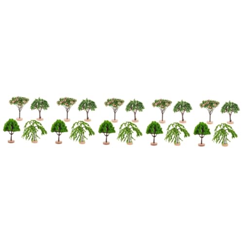 SEWACC 20 STK Simulierter Minibaum Grüner Landschaftsbaum Mini-baummodell Kleines Baumhaus Für Pflanzen Kleiner Baumschmuck Künstlicher Bonsai Künstlicher Modellbaum Plastik Green von SEWACC