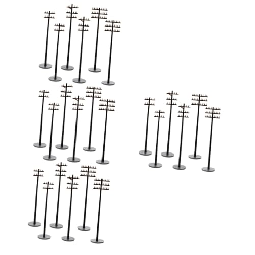 SEWACC 24 STK Mikrolandschafts-Telefonmast Standard Stangen DIY-Modellgelände Messgerät Bausatz Miniatures modeleisenbahnen deko Mini-Gartenversorgung Miniatur-Telegrafenmasten Abs von SEWACC