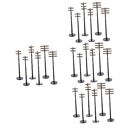 SEWACC 24 STK Mikrolandschafts-telefonmast Gefälschte Telegrafenmastmodelle Leistung Strommast Eisenbahnlandschaft Telefonmasten Eisenbahn Telegrafenmast Modell O Züge Messgerät Abs von SEWACC