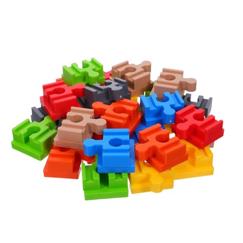 SEWACC 28 Stück Holz Schienverbinder für Holzeisenbahn Stabile Verbindung Langlebiges Naturholz Buntes Design Kreativität und Farberkennung Pädagogisches Zugzubehör SEWACC 28 Stück Holz Schienverbinder für Holzeisenbahn Stabile Verbindung Langlebiges Naturholz Buntes Design Kreativität und Farberkennung Pädagogisches Zugzubehör von SEWACC