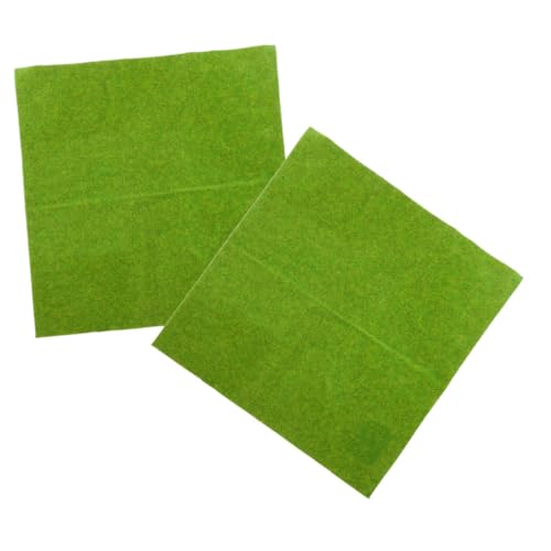 SEWACC 2St Kunstrasen Die Musterrasse Garten-Dekoration Gras Teppich mikrolandschaft Sandtisch Dekoration sandkästen Sandtisch liefern Sandtisch Rasen Sand Tischgrasmatte Plastik Green von SEWACC