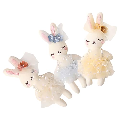 SEWACC 3 Pcs Stofftierhasen DIY Kaninchenpuppen Plüschgefüllte Hase Für DIY -Kopfschmuck von SEWACC