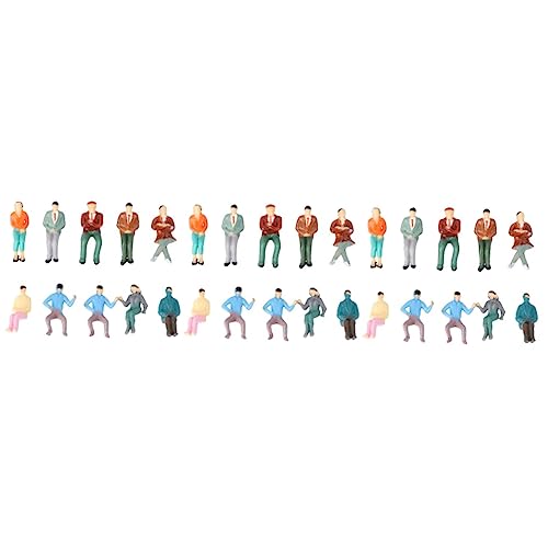 SEWACC 30 STK Farb simulations Puppe büro Dekoration Office Decoration Mini-Menschen-Figuren-Spielzeug Mini-menschliche Figuren Minifigurenmodell dekorative Figur Plastik Colorful von SEWACC