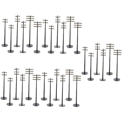 SEWACC 30 STK Mikrolandschafts-Telefonmast Stangen Eisenbahn-Tischdekoration Post Musical Pole geldschrank bastelmaterial Miniatur-Telegrafenmastmodell Modelle von Telegrafenmasten Abs von SEWACC