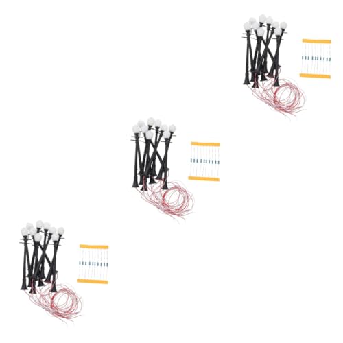 SEWACC 30 STK Modell Straßenlaterne Modellbau Straßenbeleuchtung Miniaturbeleuchtung für Modellbau Straßenlaternen-Modell Straßenlaternen für Modelleisenbahnen Verkehr Puppenhauslampe Abs von SEWACC