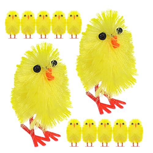 SEWACC 30 Stück Mini-Osterküken Kleine Küken Gelbe Chenille-Küken Für Home-Office-Partygeschenke Dekorationen von SEWACC