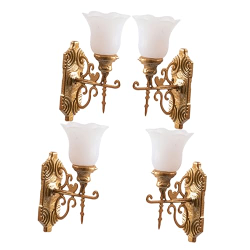 SEWACC 4 Stück Miniatur Wandlampe Weißes Licht Simulation Architektur Sandtisch Deko Verarbeitung Langlebig Realistische Miniatur Szene Zubehör Für Puppenhaus und Sandlandschaft SEWACC 4 Stück Miniatur Wandlampe Weißes Licht Simulation Architektur Sandtisch Deko Verarbeitung Langlebig Realistische Miniatur Szene Zubehör Für Puppenhaus und Sandlandschaft von SEWACC