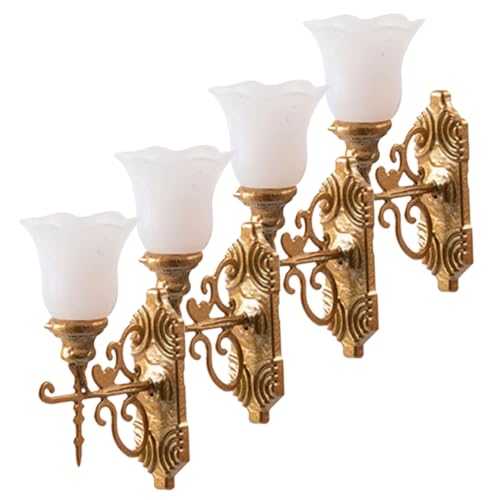 SEWACC 4 Stück Miniatur Wandlampen Weißlicht Miniatur Leuchten für Puppenhaus Kompakte Mini Wandlampen zur Dekoration von Miniaturhäusern Einfache Installation SEWACC 4 Stück Miniatur Wandlampen Weißlicht Miniatur Leuchten für Puppenhaus Kompakte Mini Wandlampen zur Dekoration von Miniaturhäusern Einfache Installation von SEWACC