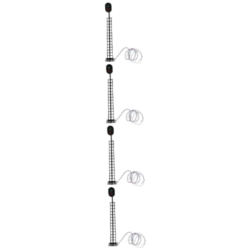SEWACC 4 Stück modellbahn Lichter Modelleisenbahnen leuchtendes Signallichtmodell Ampeln Züge Modellbau Material Modelleisenbahn Landschaft Signallampenmodell Mini-Ampel-Dekor Abs von SEWACC