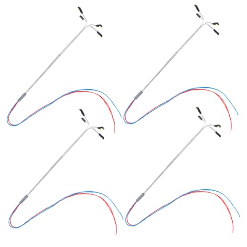 SEWACC 4 Stück trepenbeleutung straßenbeleuchtung Sandtisch Dekoration Dekorative Straßenlampe Wasserbälle Miniatur-Parklampe Miniaturen von Straßenlaternen Laternenpfahl-Modell Abs von SEWACC