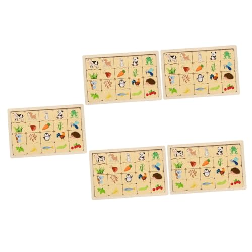 SEWACC 5 Sets Pädagogisches Puzzle Spielzeug Kinder Puzzle Spielzeug Puzzle Brett Passende Puzzles Holz Puzzles Steckpuzzles Für Kinder Kinder Bildungsspielzeug Puzzles Für Babys von SEWACC